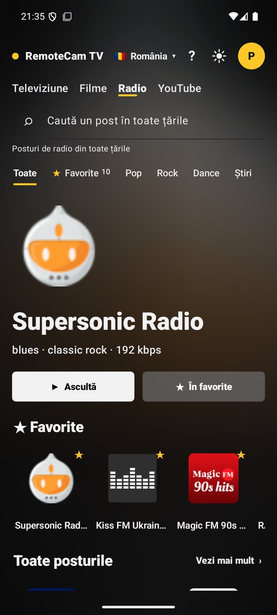 Remte TV pe telefon: radio